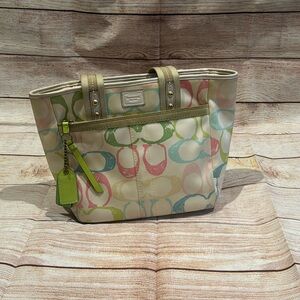 Coach Mutlicolored Scribble Tote